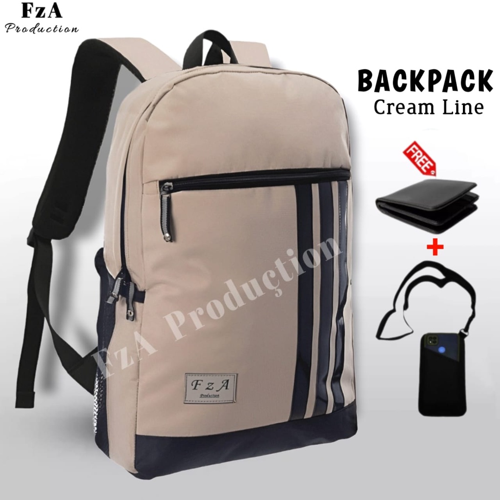 Tas Ransel Distro Kasual Pria Wanita Tas Ransel Laptop Tas Punggung Backpack Original FzA Free Dompet Sakko HP