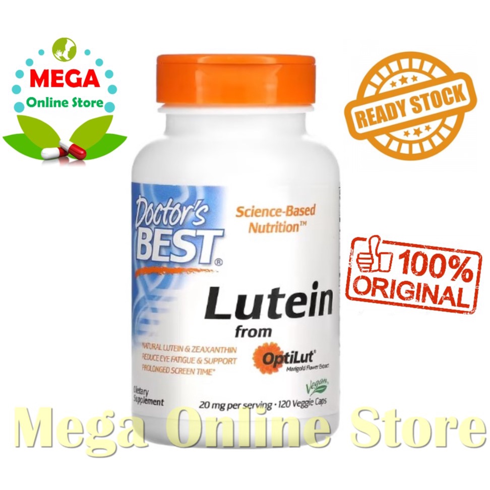 Doctor's Best Lutein from OptiLut 10 mg 120 Vcaps