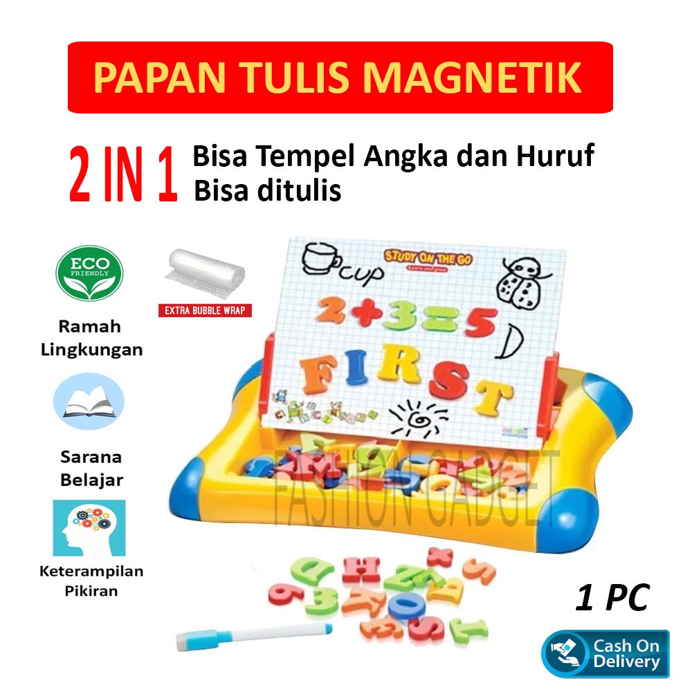 Papan Tulis Magnet 2 In 1 Mainan Edukasi Magnetic Learning Case Drawing Board Mainan ABC Huruf Angka Mainan Angka Magnetic Papan Tulis Magnetik Mainan Kekinian Media Belajar Hadiah Kado Anak Children Toys Playpad Magnetic