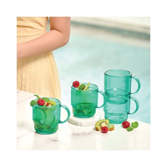 Tupperware clear mug 4pc