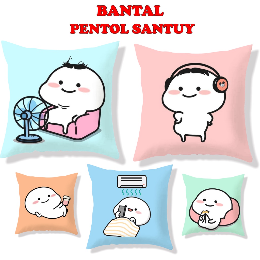 Bantal Quby Pentol 30x30 cm Part 2 #QB 011-020 / Bantal Imut , Lucu , Bantal Sofa, Bantal Custom