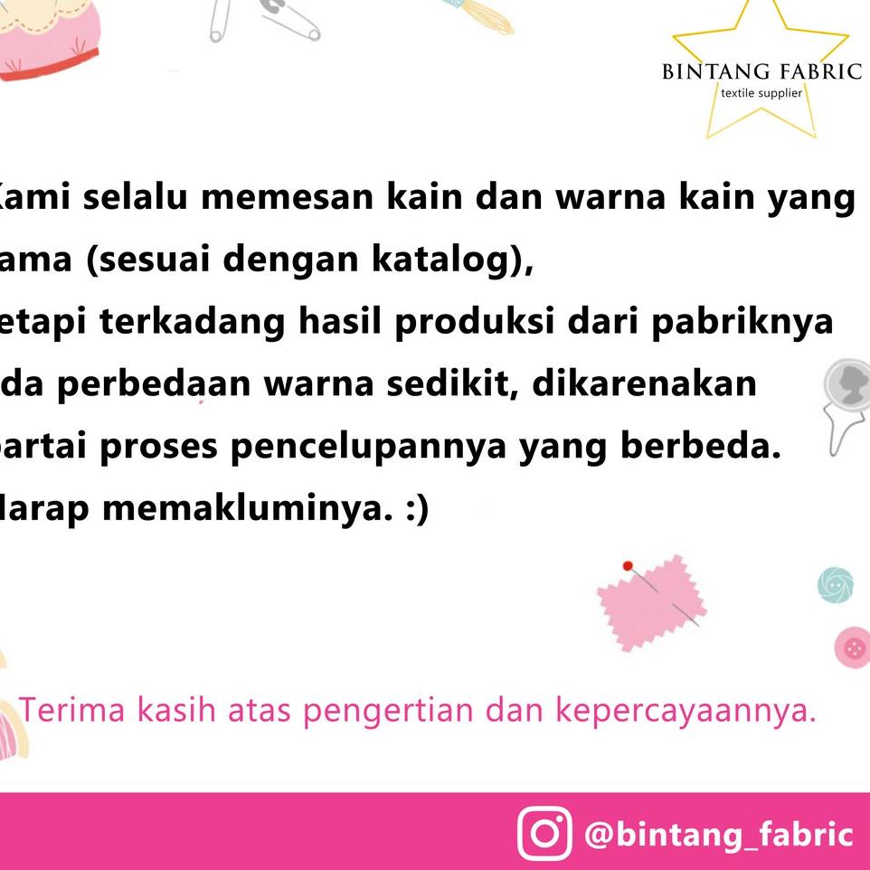 

ㆅ Buku Katalog Warna Kain Bintang Fabric LANGSUNG CHECKOUT 4079 ♠