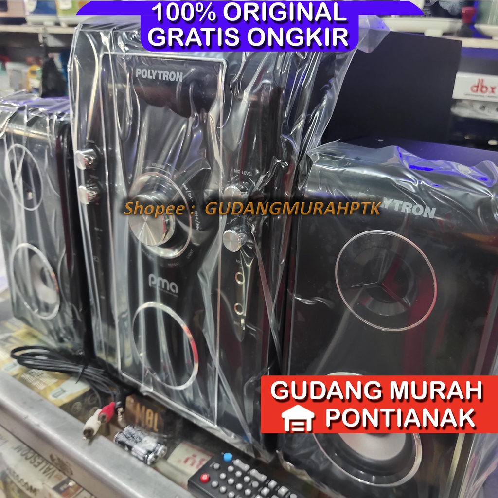 SPEAKER POLYTRON PMA 9503 / PMA9503 [BLUETOOTH / AUX / USB / KARAOKE] (GARANSI RESMI)