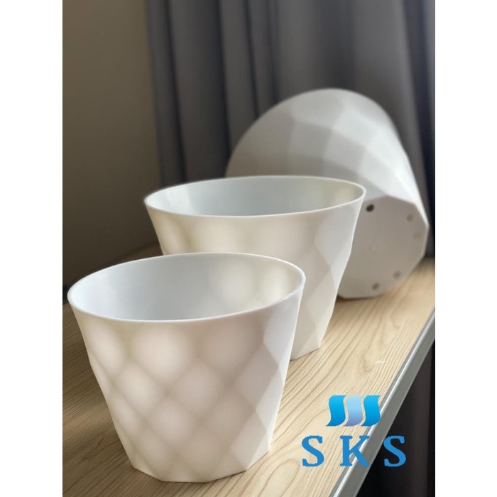 

POT BUNGA PUTIH UK.25 WAJIK / POT TANAMAN