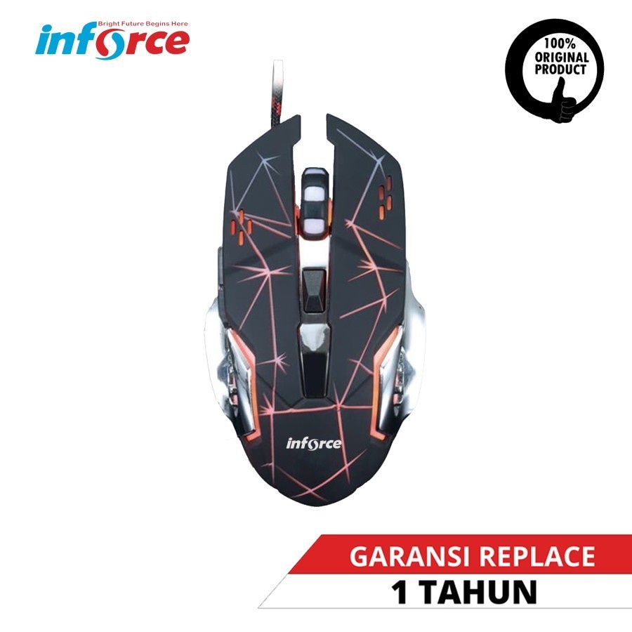 Inforce 1615A 2400 DPI 6D Button RGB USB Wired Gaming Mouse