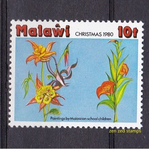 

0352 Perangko Malawi 1985 Flowers Orchids Anggrek 1v Mnh