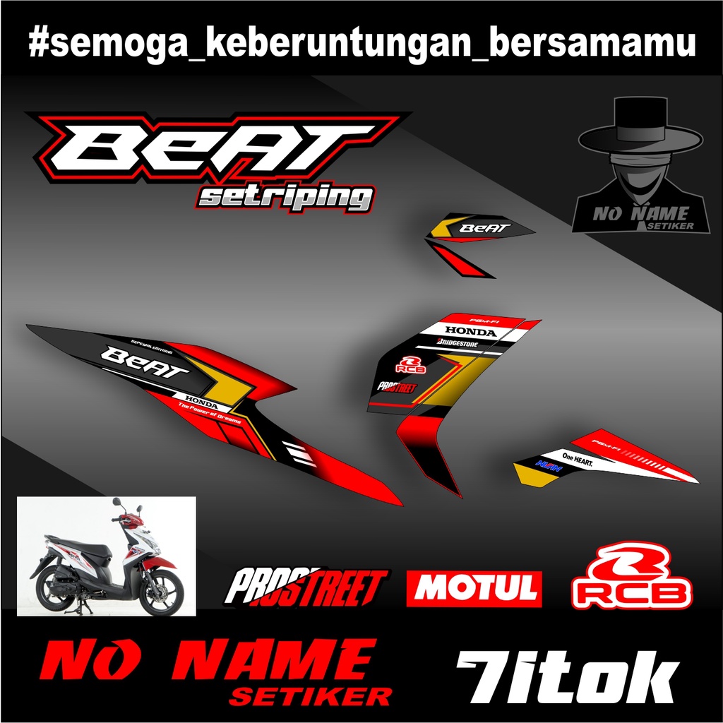 Striping BEAT NEW ESP ISS CBS DELUXE 2020-2021 (71tok) Motif Moto Gp ecstar - Sticker Lis Variasi New Beat Esp Beat Street 2020 - 2021