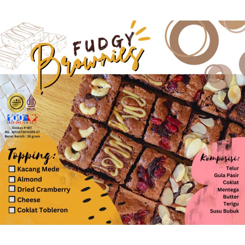 FUDGY BROWNIES / BROWNIES BAKAR