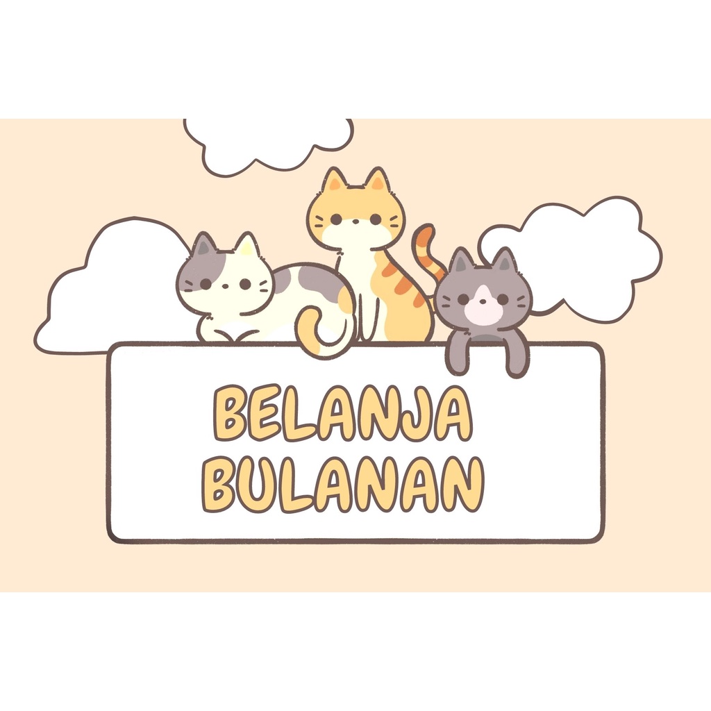 

30 PCS STIKER BUDGETING TEMA KUCING