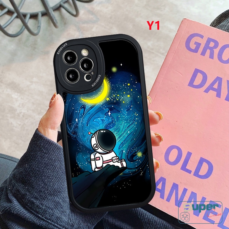 Oppo A17 A95 A74 A57 A78 A58 A17K A96 A15 A12 A16K A76 A55 A16E A5S A5S A94 A16 A1K A53 A9 A54 A7 Reno 8T 5F 6 4 4F A31 A92 A33 Trendy NASA Soft Case Astronot Bintang