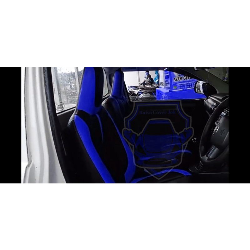 Cover sarung jok mobil hilux revo single cabin Bonus sarung stir - Sarung jok mobil hilux revo singl