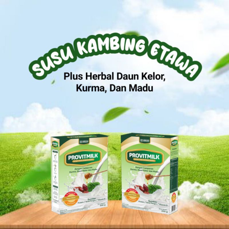 

Susu Etawa PROVITMILK Plus Herbal 200grPOM RI MD 800911117616