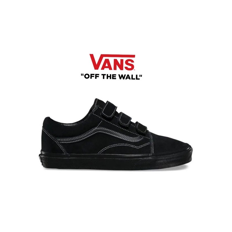 Vans Velcro Classic Black Black White Original