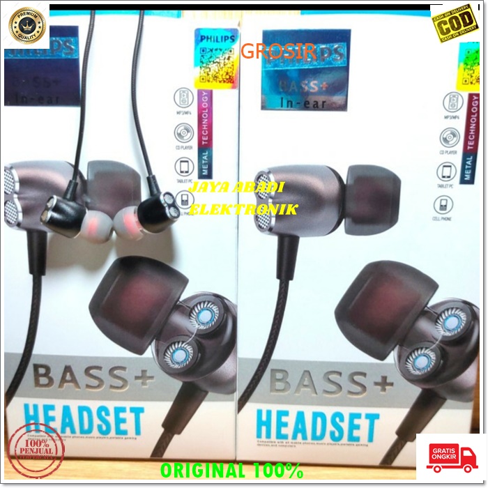 J315 PHILIPS METAL HANDSFREE DOUBLE BASS  HEADSET KABEL JACK 3.5MM MAGNETIC MIC STEREO CALL HIFI EARPOD HF CABLE KABEL EARPHONE MUSIK TELPON SUARA JERNIH DAN MEGABASS HANDPHONE AUDIO SUARA SMULE KARAOKE BISA UNTUK SEGALA JENIS HANDPHONE PC LAPTOP DLL