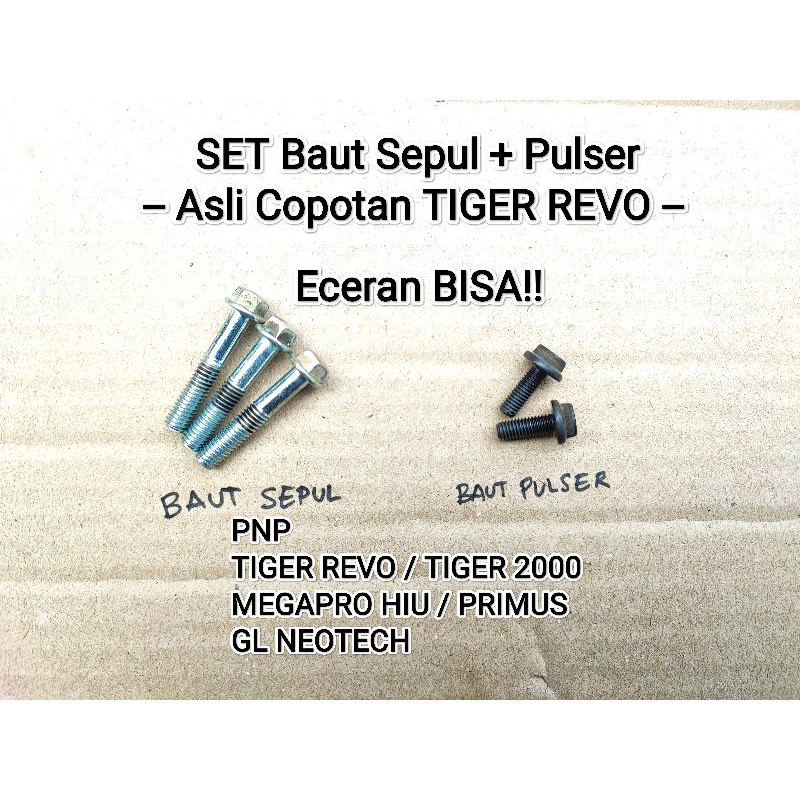 Baut Sepul Pulser TIGER REVO TIGER 2000 GLPRO NEOTECH MEGAPRO HIU PRIMUS Original Copotan