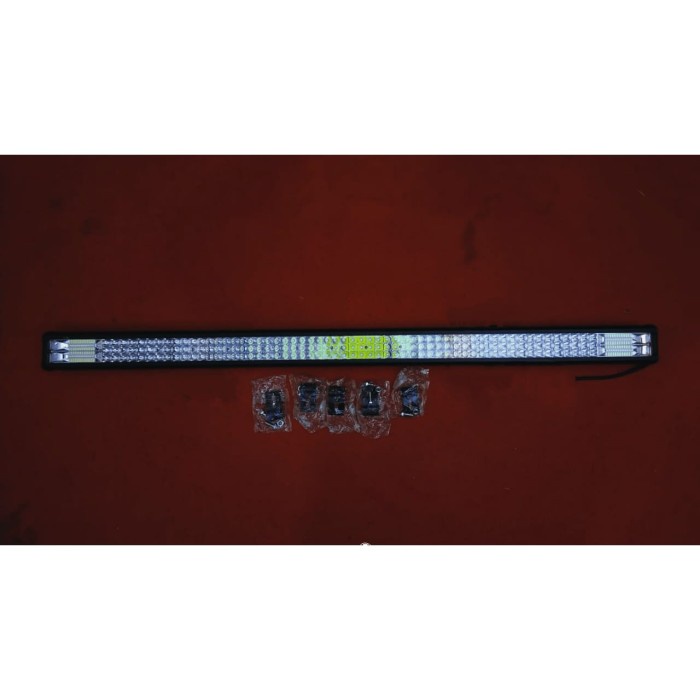 Lampu variasi atap mobil 3 row led bar 120 cm DC 10-30 VOLT A268