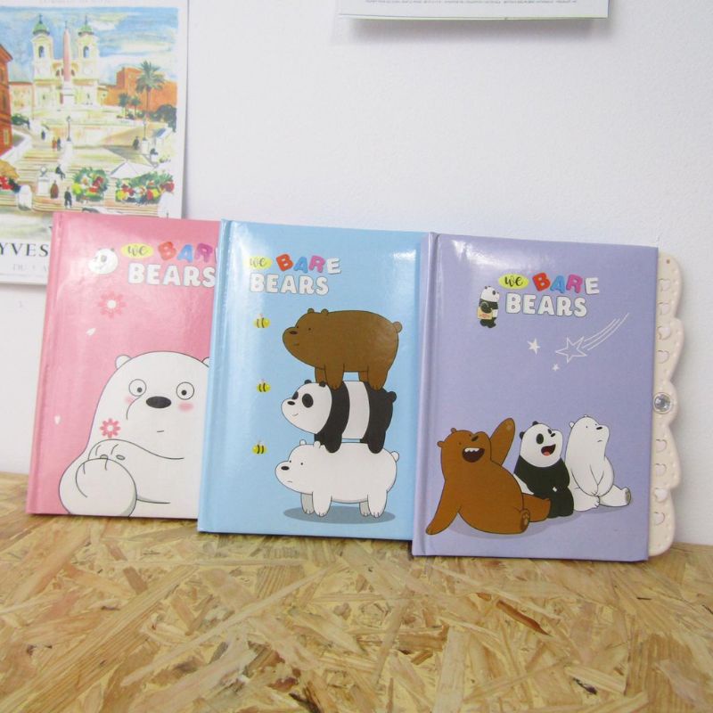

Buku Diary Kode Password We Bare Bears / Buku Diari / Buku Tulis Diari