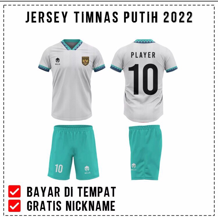 Jersey Timnas Away Putih 2022 premium