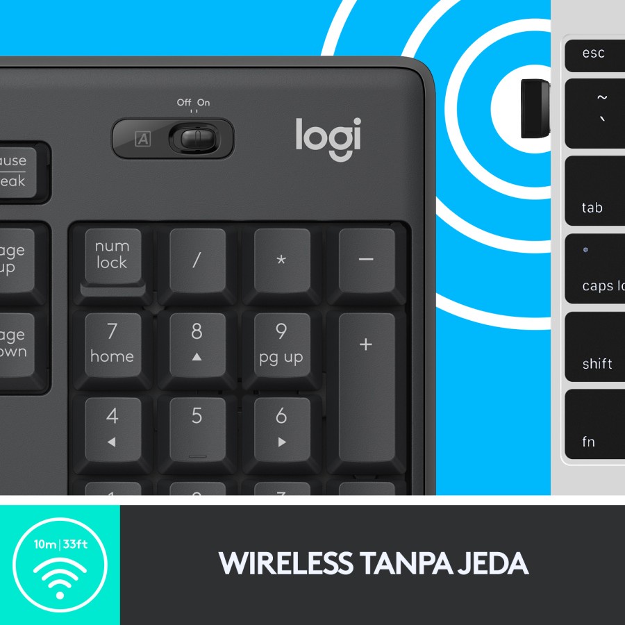 Keyboard Mouse Logitech MK295 Silent Wireless Combo - Garansi Resmi ORIGINAL 100%