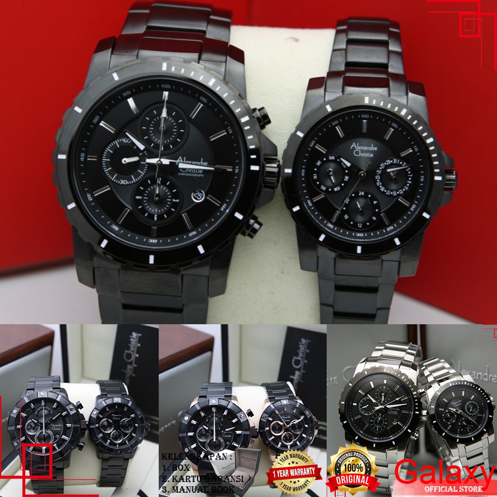 ALEXANDER CHRISTIE COUPLE ORIGINAL JAM TANGAN ALEXANDRE CHRISTIE COUPLE JAM ALEXANDER CRISTIE 6141
