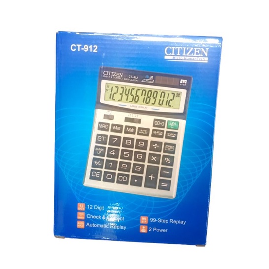 

Kalkulator Citizen CT-912 Besar 12 Digit CT912
