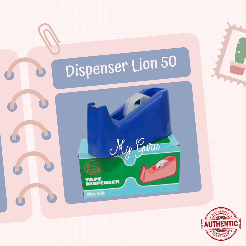 

[PCS] TAPE DISPENSER LION NO. 50 / TAPE CUTTER / PEMOTONG PITA PEREKAT