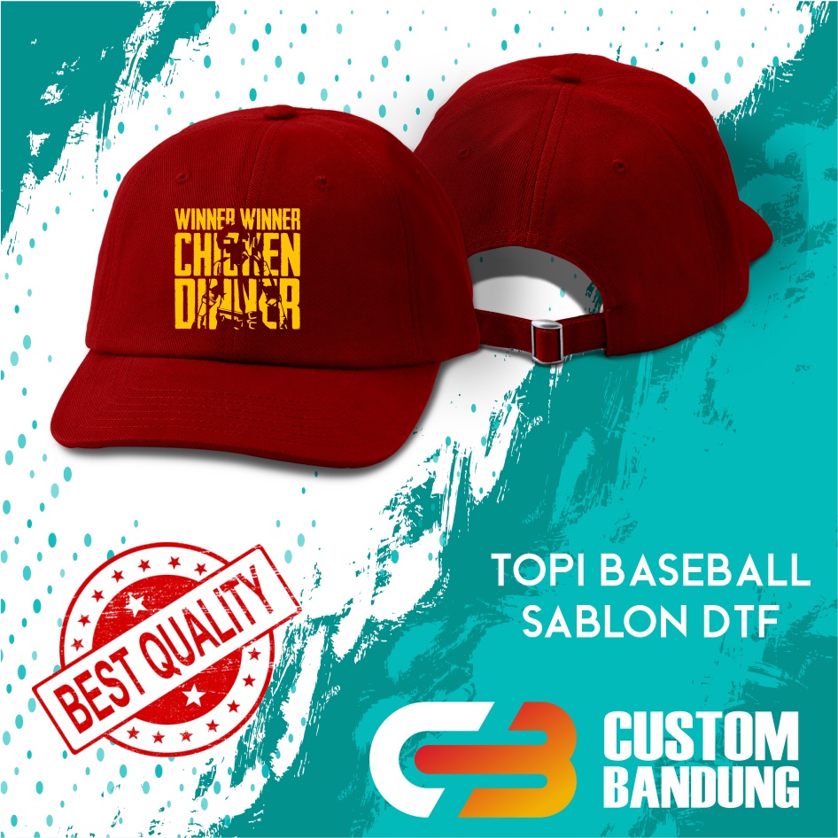 Topi Baseball PUBG 3 Pria Wanita Topi Cap Bisa Tulis Nama Bisa COD Original High Premium Quality