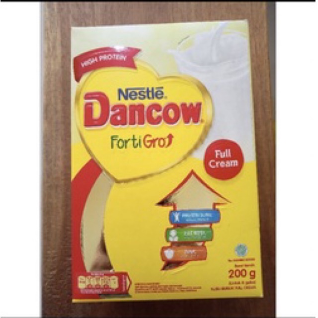 

susu bubuk dancow full cream kemasan 195gram