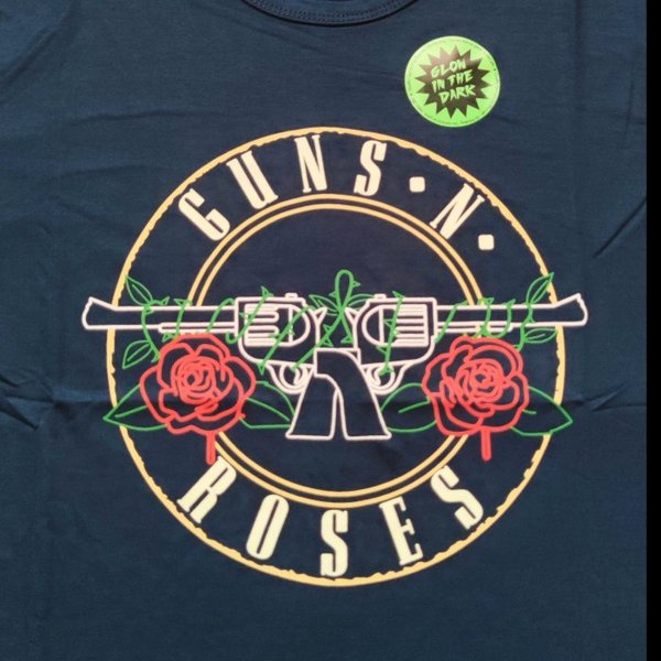 Kaos Pria Guns N Roses Glow Rhymes Baju Distro Musik Cowok GNR Premium