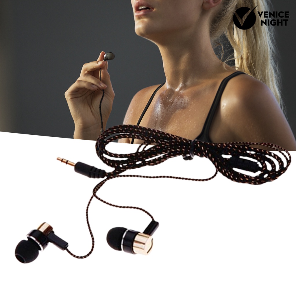 (VNEP) (Berkabel) Headset Earphone In-ear Stereo Noise Reduction Bahan TPE Jack 3.5mm Untuk Asrama