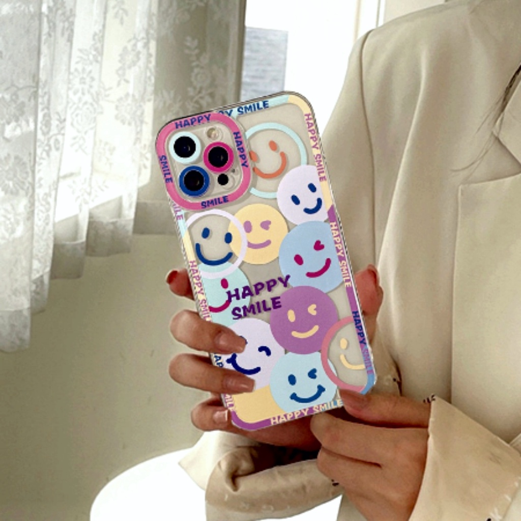 Casing Samsung A04S Case Cute Happy Smile Character Silicon Premium