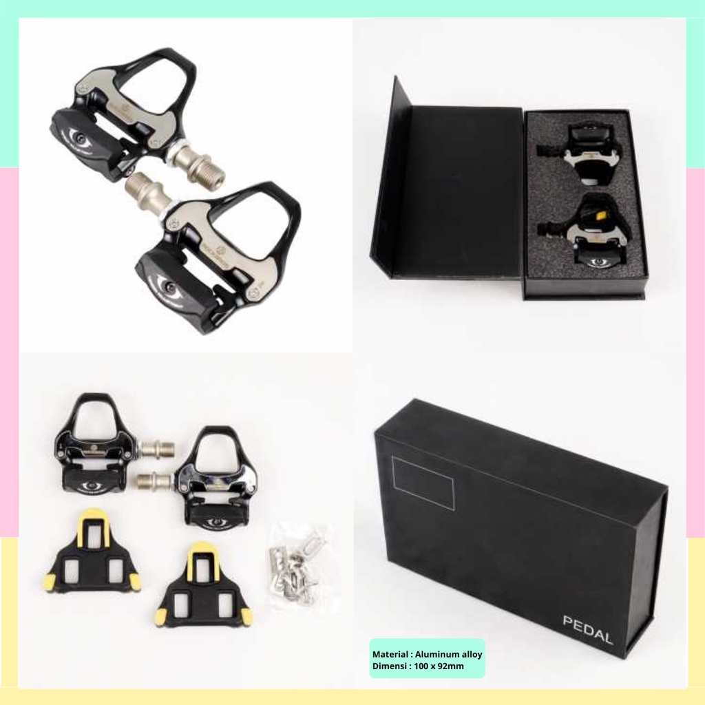 Rockbros Kunci Sepatu Pedal Sepeda Self-locking Pedal 2PCS - SPD-SL