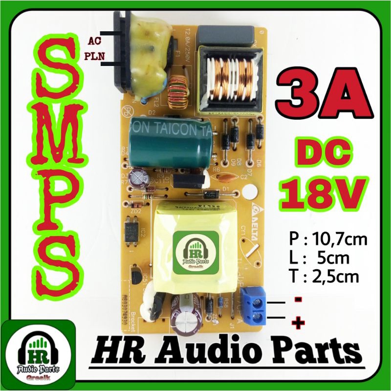 SMPS 3A DC 5V 6V 9V 12V 15V 18V 20V 24V Tone Control Bisa Riques Volt