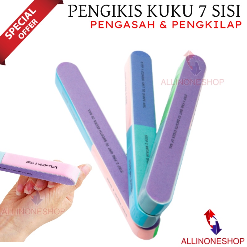 Alat Pengikis Kuku Pedicure - Nail Art Menicure Pedicure 7 Sisi