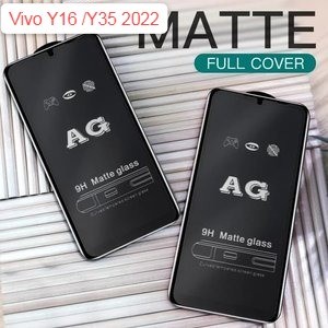 Tempered Glass Vivo Y16/Y22/Y22S/Y35 Bening Matte Blueray 10D Glare SPY Anti Gores