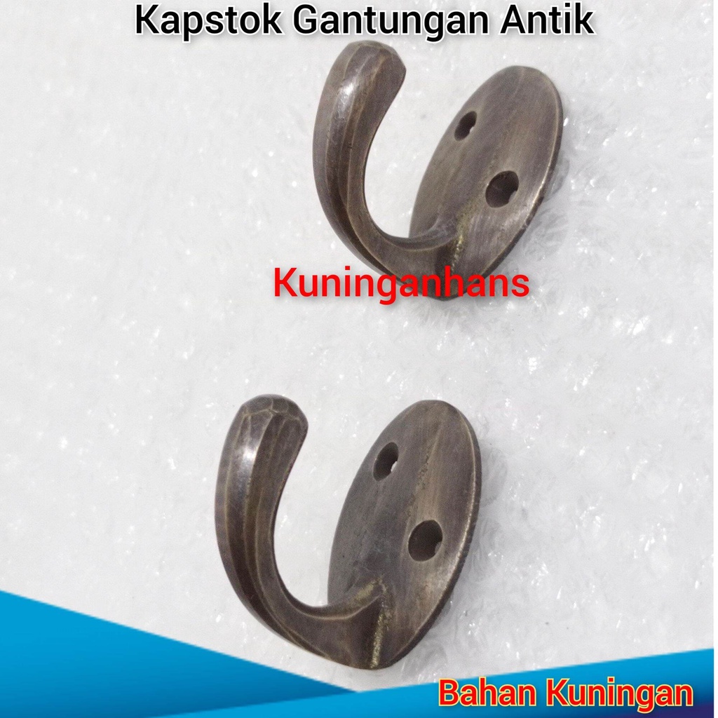 kapstok gantungan baju kuningan antik kuno hook gantungan