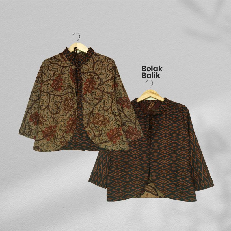 Bolero Batik Sogan Motif Bolak Balik - Naira Batik