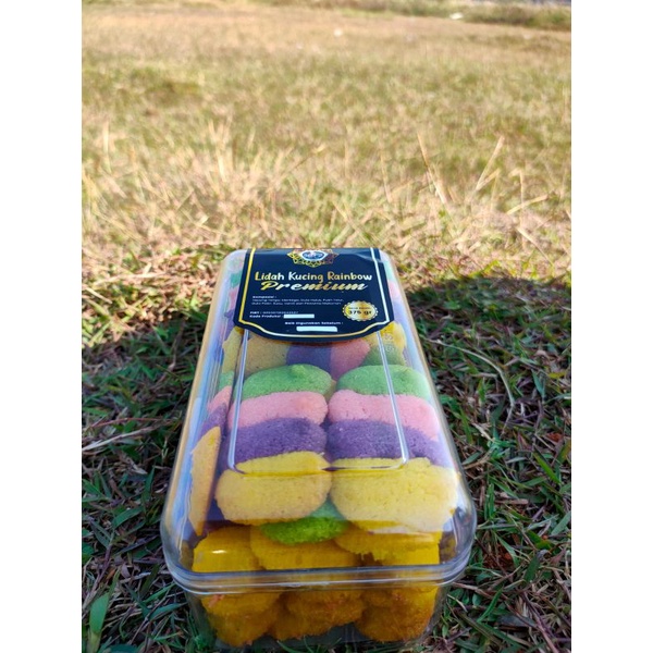 

CookiesQyu - Lidah Kucing Rainbow Kue Kering Premium (375g)