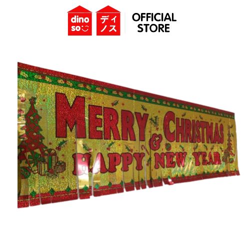 DINOSO Banner Garland Natal Hiasan Rumbai  Natal  Merry Chritmas Happy New Year