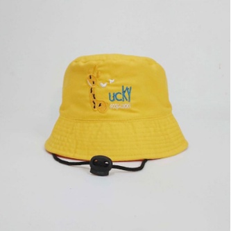 Bucket Anak Boordir Good Luck / Topi Bucket Tali Panjang Anak Laki-Laki Perempuan Boordir lucu Usia 1-7 Tahun