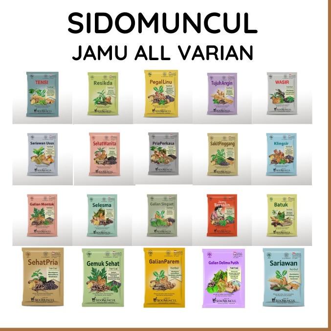 

TERLARIS SIDOMUNCUL JAMU SEDUH SACHET SIDO MUNCUL JAMU TENSI BATUK SEHAT PRIA ❀ 884