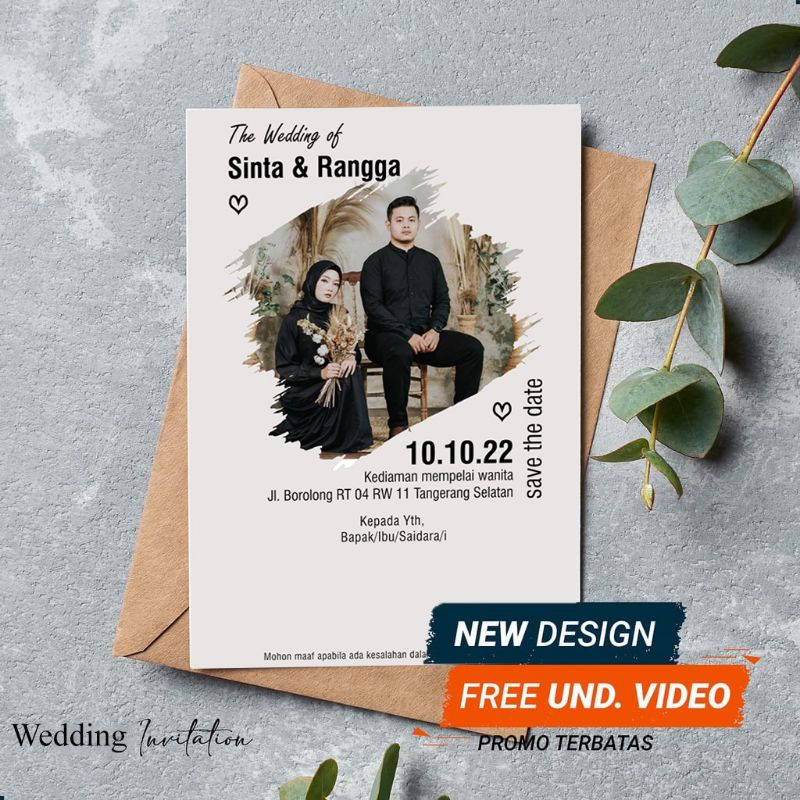 Jual undangan pernikahan / Undangan pernikahan aesthetic / Undangan