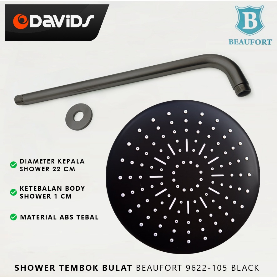 Shower Dinding Tembok Tanam Sower Kamar Mandi Beaufort Bulat 8 Inch