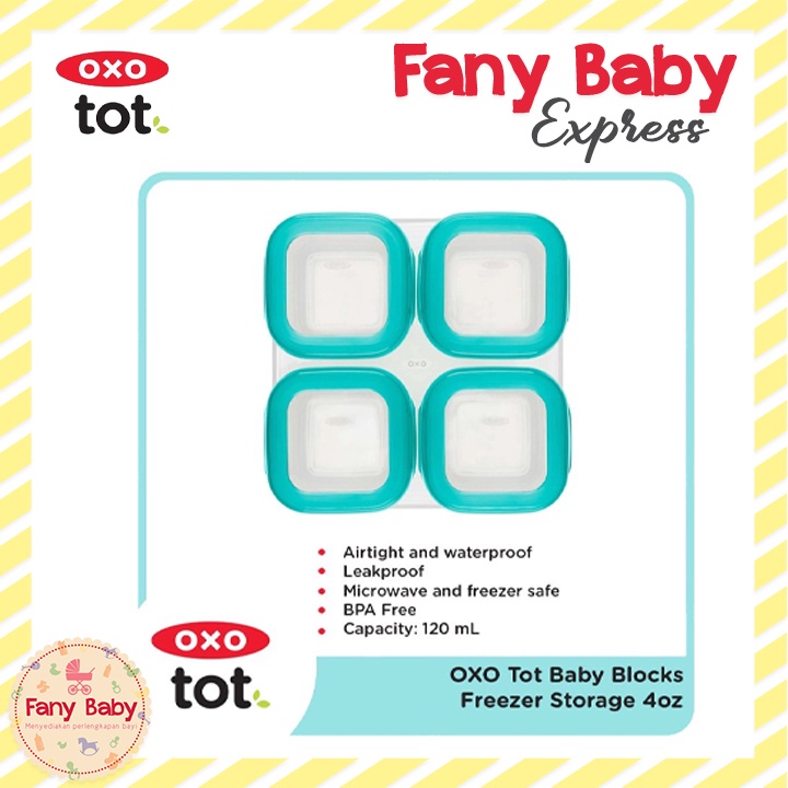 OXO TOT BABY BLOCKS FREEZER STORAGE CONTAINERS 4OZ 120ML