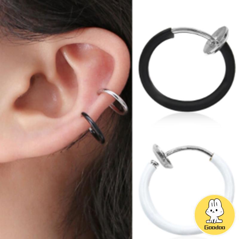 Korea Eropa Sederhana Kecil Lingkaran Anting-Anting Klip Telinga Aksesoris Fashion -Doo