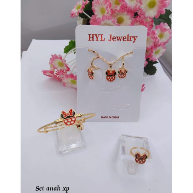 set perhiasan anak anak xuping warna emas cantik