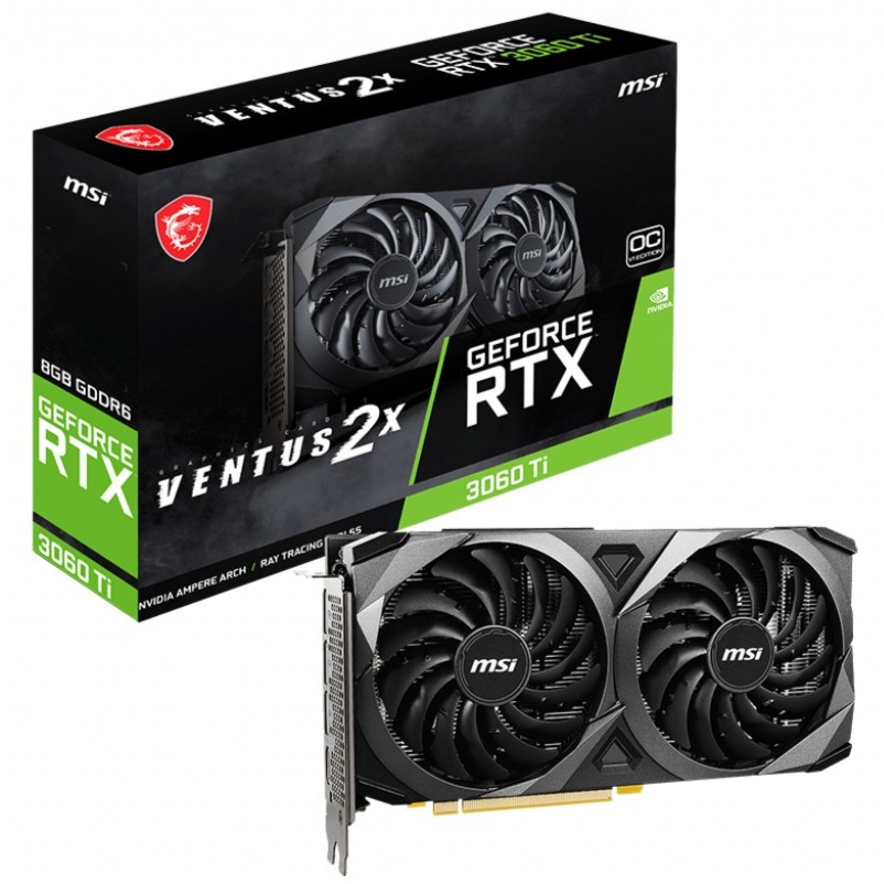 MSI RTX 3060 Ti 8GB VENTUS OC 2X 8G GDDR6 3060Ti 8GB 256BIT VGA NVIDIA