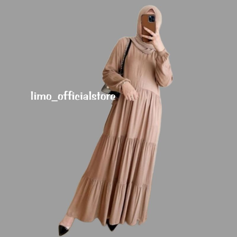 (BISA COD) GAMIS PREMIUM TERBARU GAMIS RAYON PREMIUM TEBAL DAN HALUS//GAMIS RAYON REMPEL//MIDI ZOYA 