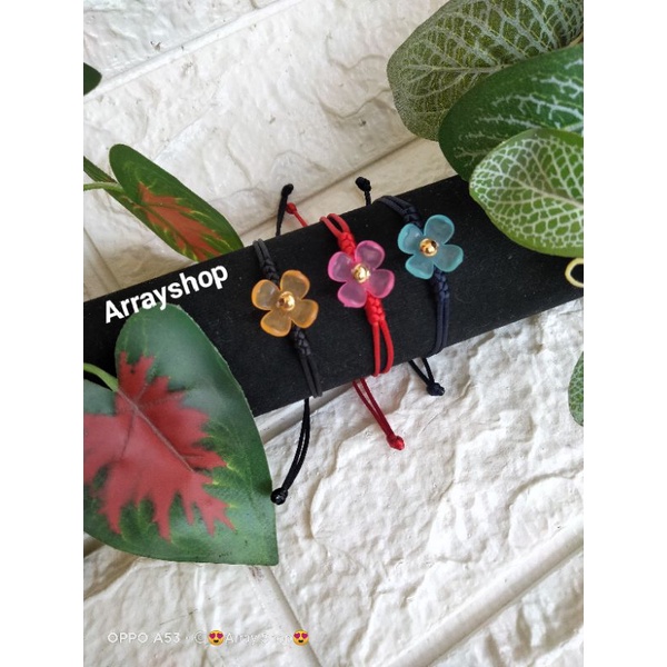 Gelang Tali kombinasi Bunga Semar jawa