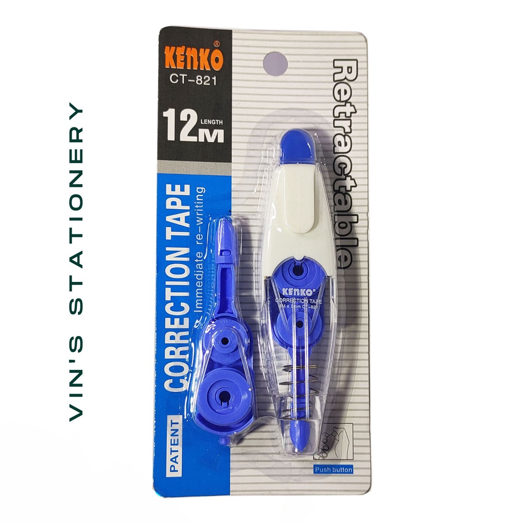 

ORIGINAL TIP EX KENKO CT-821/CORRECTION TAPE WITH REFILLS